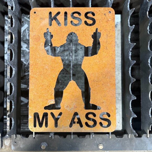 Bigfoot sign Kiss My A?? - Picture 1 of 4
